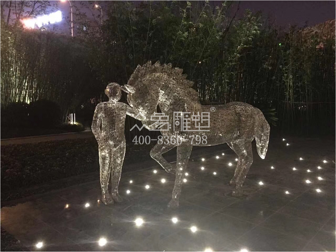 商業美陳-融悅鏤空不銹鋼雕塑